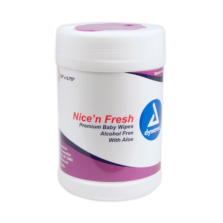 Dynarex Nice'n Fresh Premium Baby Wipes Scented - 6" x 6.75" 1313